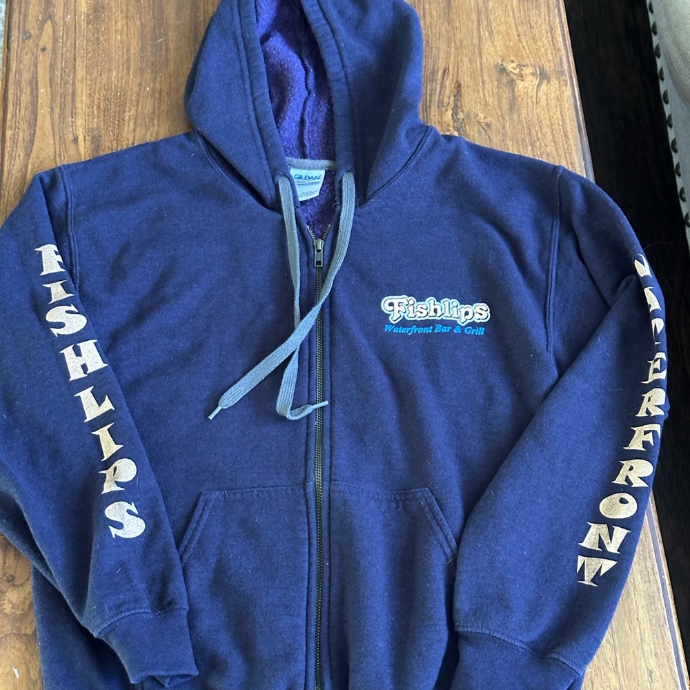 Zip-Up Fleece Hoodie Sweatshirt Small